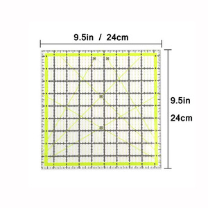 Juego de reglas de plantilla cuadrada acrílica Yardstick tela corte artesanía escala dibujo herramienta para acolchado costura artesanía <span class=keywords><strong>Patchwork</strong></span> - Product Image 4
