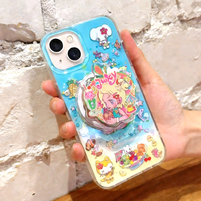 Shinypop Cute Girls Custom Acrylic Phone Holder Cute Anime Magnet Sublimation Magsafe Glitter Phone Grip Plastic Crafts