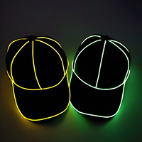 Gorra de Béisbol LED Luminosa en Oferta, Gorra Brillante para Fiestas, Halloween, Navidad, Año Nuevo, Acción de Gracias, Diwali, Graduación