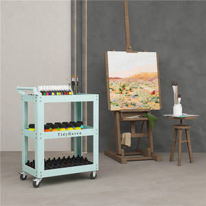 Carrito Móvil con Estante de Almacenamiento de <span class=keywords><strong>3</strong></span> Niveles, Apto para Múltiples Escenarios: Hogar, Garaje, Taller - Product Image 4