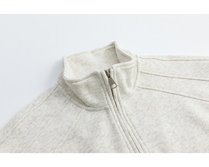 L8017 <b>Men's</b> Essential Half <b>Zip</b> Stand Collar Sweatshirt Custom Relaxed Fit Comfortable Drop Sleeve <b>Quarter</b> <b>Zip</b> Plain Winter - Product Image 4