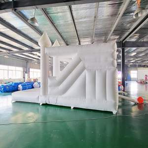Château gonflable blanc de qualité commerciale, château gonflable, toboggan gonflable, jeu en plein air, location commerciale, investissement - Product Image 5