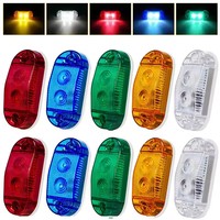 Feux de position latéraux à LED pour voiture et camion, feux carrés externes, feux d'avertissement, feux arrière, feux de gabarit pour remorque et poids lourd 12-36V