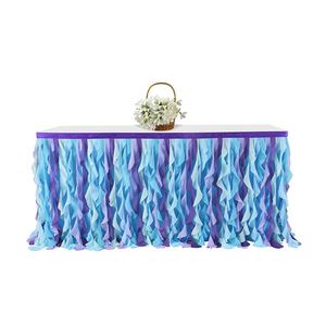 <b>6ft</b> square White <b>Table</b> Skirting Designs <b>Table</b> for Baby's Birthday Decoration - Product Image 4