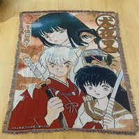 Manta de Jacquard Personalizada con Diseño de Anime, Tejido Raschel, Tapiz Único para Cama