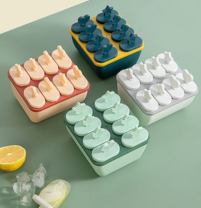 6/8 rejillas DIY molde de paleta de helado hecho a mano Material PP bandeja de paleta de hielo para niños de verano utensilios de cocina con tapa - Product Image 6