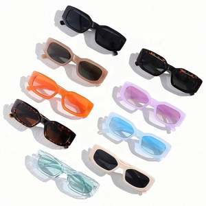 Nuevas Gafas de Sol Cuadradas con Degradado de Color Jelly y Logotipo Personalizado de Moda 2021, Gafas de Sol Rectangulares Poligonales con Protección UV400 para Mujer - Product Image 4