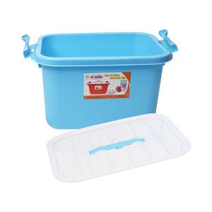 20L Virgin PP Plastic Eco-Friendly Organizer <b>Box</b> Lid Multi Color <b>Lockable</b> Stackable Storage Container Heavy Kitchen/Bathroom - Product Image 1