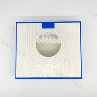 Boîte en carton rigide blanc avec fenêtre, emballage de luxe pour la vente au détail, cosmétiques, électronique, petits gadgets, couvercle et base recyclables