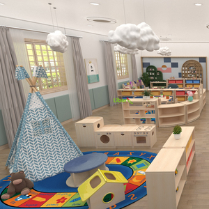 Table et chaises en bois pour enfants, ensemble de meubles d'étude, pas cher pour l'école d'art - Product Image 4