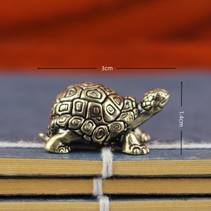 Antieke simulatie messing maritieme dieren ambachten langlevende schildpad retro theehuisdier bureaudecoratie cadeau - Product Image 4