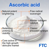 Poudre d'acide L-ascorbique à 99 %, vitamine C, qualité industrielle générale, antioxydant, ingrédient blanchissant pour la peau, CAS 50-81-7, sans odeur, acide