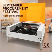 Machine de gravure laser de bureau à lumière bleue 10W T4 Mini CNC Router refroidie par air, haute sécurité, pour acrylique, cuir, papier, MDF, métal, certifiée CE
