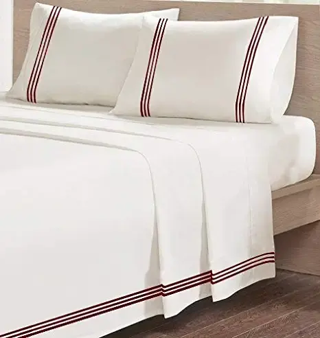 Vendita calda di alta qualità su misura eco-friendly Luxury 600 Thread Count 100% cotone egiziano Set di biancheria da letto per Hotel