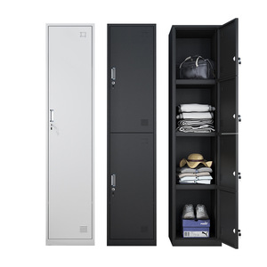 Single Door Metal <b>Locker</b> Wardrobe 1.8m Tall With Lock 5 Tier <b>Storage</b> Cabinet - Product Image 5