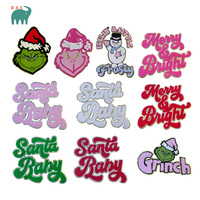 Patchs en chenille personnalisés en gros, transfert thermique, badges en PVC à paillettes, broderie pour hommes, femmes, sweats à capuche, décoration de vêtements DIY