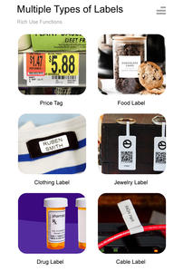 POS系统迷你标签收据打印机impresora de etiquetas无墨水条形码贴纸打印机 - Product Image 5