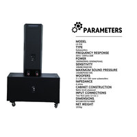 Système de sonorisation passif DJ avec enceinte à source ponctuelle double 15 pouces et double caisson de basses 18 pouces pour événements religieux