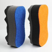 Haute mousse trois couches de lavage de voiture accessoire bloc usine en gros voiture verre nettoyage cire éponge applicateur outil GMFDD GMS-024A