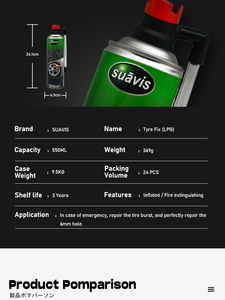 Suavis 550ml chăm sóc tự động tay công cụ lốp khẩn cấp Lốp <span class=keywords><strong>Sealant</strong></span> cho thủng sửa chữa nhanh chóng tính năng cổ phiếu trong Indonesia Cambodia - Product Image 3