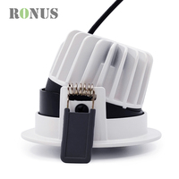 Spot COB réglable de 9W pour hôtel, plafonnier encastré au mur à LED, design moderne
