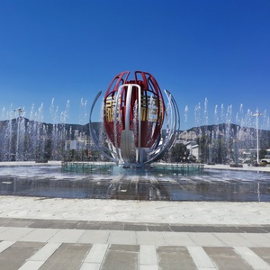 Fontana a getto d'acqua moderna in acciaio inossidabile resistente alla corrosione per promenade costiere di città al <span class=keywords><strong>mare</strong></span> - Product Image 6