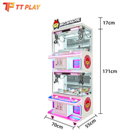Mini machine à griffes à monnayeur pour quatre joueurs, avec éclairage LED, thème Canard Porte-Bonheur Blanc, pour distributeur de prix, en métal et plastique, pour parc d'attractions