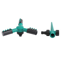 Arroseur rotatif automatique de haute qualité, plastique à 3 bras 360 arroseur de jardin en plastique disquette arroseur d'oscillateur de jardin irrigation/