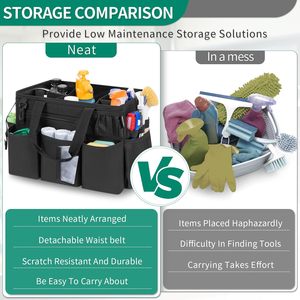 Premium grande capacità organizzatore di stoccaggio da cucina Tote Bag da indossare per la pulizia della cucina forniture - Product Image 5