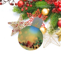 Personalisierte Logo-Glühbirnen-Form Weihnachtsbaum-Dekoration Anhänger Sublimations-Acryl Weihnachts-Hängeornament mit LED-Beleuchtung