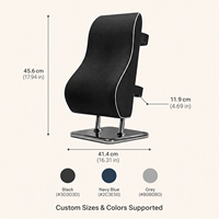 Coussin de soutien lombaire en mousse à mémoire de forme, soulage les douleurs dorsales, design ergonomique, coussin amovible et lavable pour chaise de bureau, lit