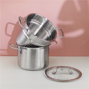 Commercio all'ingrosso di alta qualità ristorante casa che serve la pasta in acciaio inox di spaghetti pentole set di pentole pentola di cottura - Product Image 2