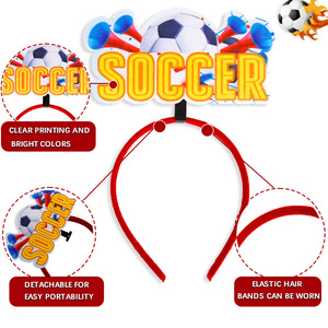 Diadema colorida de tela no tejida y plástico para aficionados al fútbol, ideal para la fiesta del Día de los Inocentes, venta al por mayor - Product Image 4
