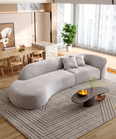 Canapé de salon moderne et confortable à trois places, idéal pour appartement, avec pieds en bois et rembourrage en éponge – Vente directe usine, haute qualité