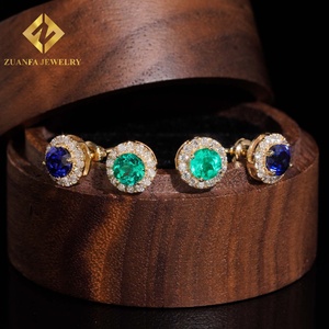 Pendientes de Diamantes Cultivados en Laboratorio Zuanfa, VVS, Oro Sólido de 10k, Joyería Fina Clásica de Lujo para Mujer - Product Image 1
