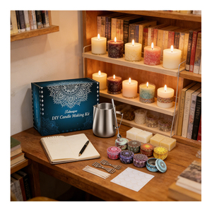 Customizable Candle Jar Premium Packaging White Cover Aromatic Wax Filling Sample Merchandising Presentation Program - Product Image 5