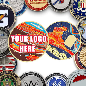 低最小起订量中国工厂金属工艺品纪念品批发金银古董珐琅硬币古代收藏挑战硬币定制 - Product Image 1