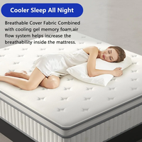 Matelas roulé haut de gamme King Size en tissu jacquard, système de literie pliable et peu encombrant