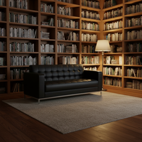 Canapé-lit modulaire moderne de luxe personnalisable 1 à 3 places avec revêtement en cuir pour espaces commerciaux et bureaux à domicile