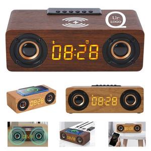 Multifunctional Desktop <b>LED</b> <b>Clock</b> with Bluetooth Speaker & Wireless Charging Business or Promotional Gift - Product Image 1