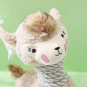 3 adet/grup kuzu aşağı ve pamuk ipi dayanıklı <span class=keywords><strong>Pet</strong></span> köpek oyuncak gıcırtılı koyun <span class=keywords><strong>Pet</strong></span> çiğneme interaktif oyuncak PT110802 - Product Image 4