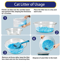 Litière pour chat en gel de silice à micro-cristaux, douce pour les pattes sensibles, hypoallergénique, sans poussière, directement de l'usine 2026