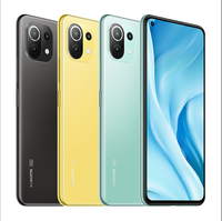 Smartphones Android Mi 11/11Lite d'Occasion 5G de Haute Qualité en Gros avec 128 Go et 6 Go de RAM LTE Cellulaire