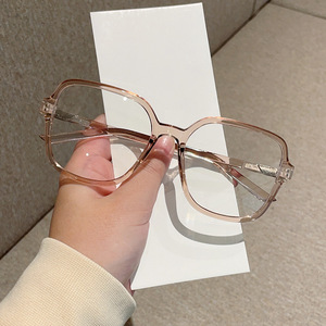 Grandes lunettes Anti-lumière bleue pour femmes mode polygone PC cadre unisexe lunettes rétro lunettes pour dames - Product Image 3