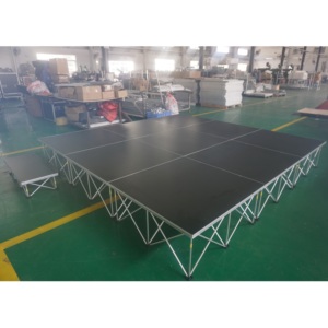 Plataforma de Baile Portátil de Madera Contrachapada con Soporte de Aleación de Aluminio Ligero y Fácil Montaje - RK-Portable Stage RAK-SQ4I - Product Image 4