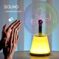 Nouveauté commande vocale magie Plasma lumière magique faire étincelle touche de magie décor à la maison mutil couleur foudre boule de Plasma