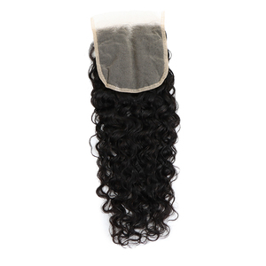 Chiusura in pizzo 4x4 5x5 in capelli umani vergini brasiliani naturali al <span class=keywords><strong>100</strong></span>% con cuticole allineate, solo chiusura in pizzo - Product Image 1