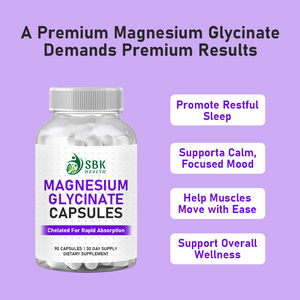 Cápsulas de Glicinato de Magnesio OEM ODM Quelado para una Absorción Rápida, Promueven un Sueño Reparador, Ayudan a los Músculos a Moverse con Facilidad - Product Image 2