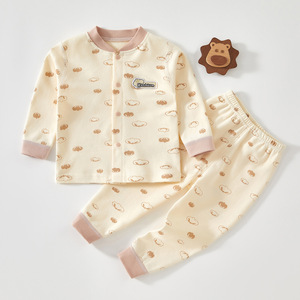 Set 2 Pezzi in Cotone Senza Cuciture per Neonati, Morbido Abbigliamento Base Autunno/Inverno, Pigiama per Neonati, Set Intimo Personalizzabile con Logo - Product Image 4