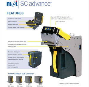 Aceptador de Efectivo MEI SC Advance, 1200 Billetes, 2200 Billetes, Cassette, Kiosco de Pago - Product Image 4